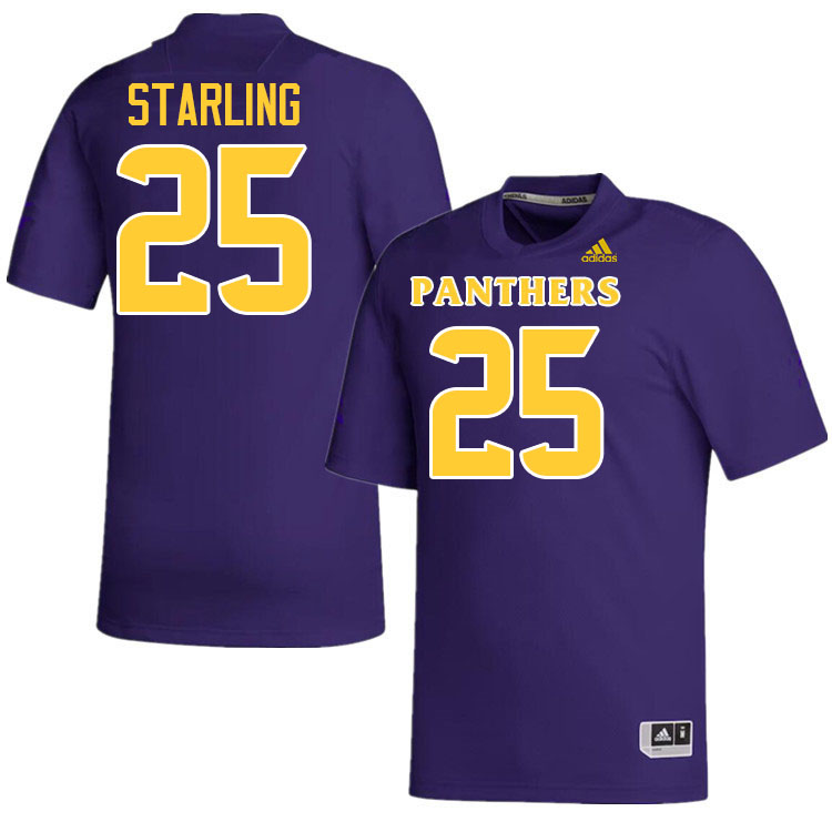 Prairie View A&M Panthers #25 Darrell Starling College Football Jerseys,Uniforms Stitched-Purple